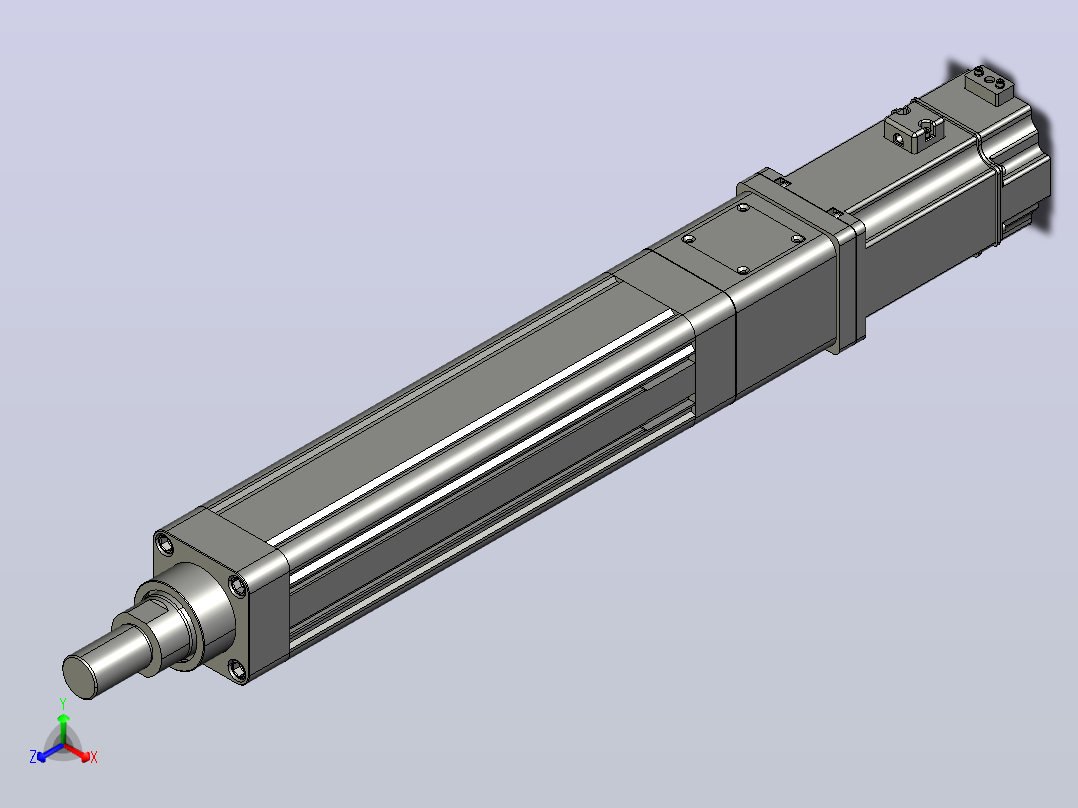 MTE63-200-P10-D-M750W-A-S3 MTE63电动缸 最大负载300kg 最大推力2560N 750W电机直接安装主视图