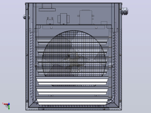 10KW电加热器 3D（SolidWorks设计，提供Sldprt_Sldasm文件）前视缩略图
