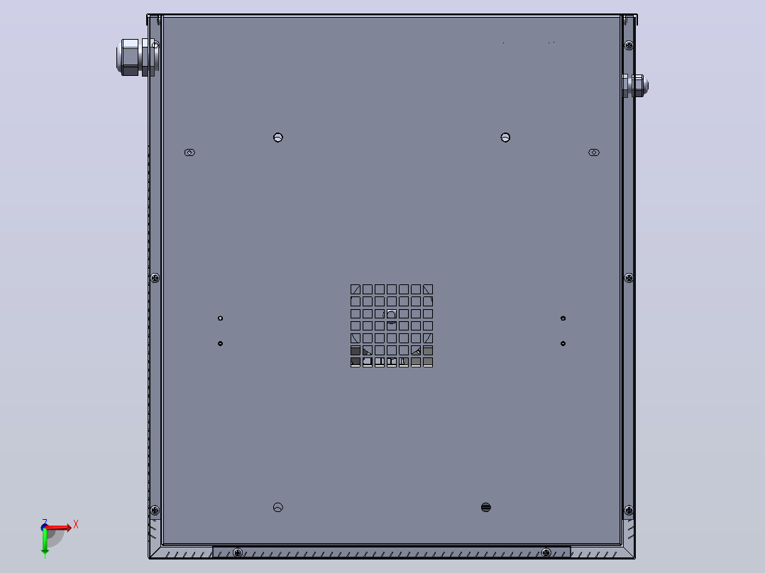 10KW电加热器 3D（SolidWorks设计，提供Sldprt_Sldasm文件）后视图