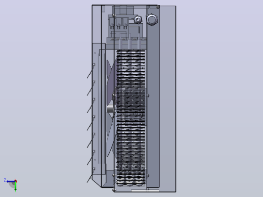 10KW电加热器 3D（SolidWorks设计，提供Sldprt_Sldasm文件）右视缩略图