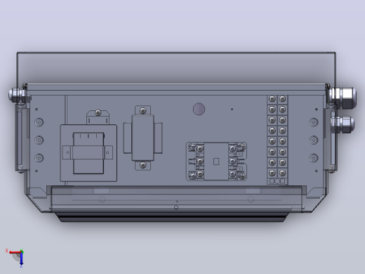 10KW电加热器 3D（SolidWorks设计，提供Sldprt_Sldasm文件）俯视缩略图