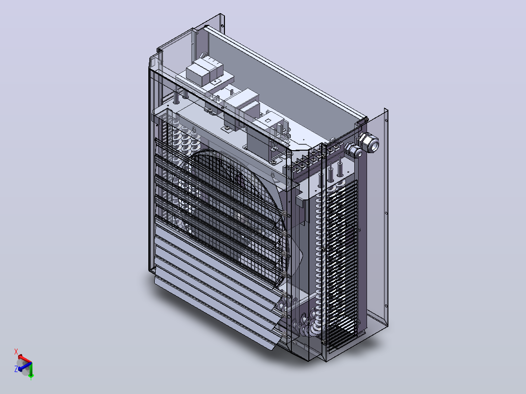 10KW电加热器 3D（SolidWorks设计，提供Sldprt_Sldasm文件）正等轴测图