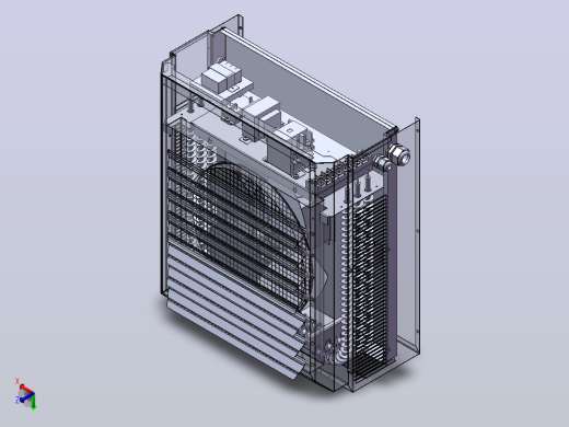 10KW电加热器 3D（SolidWorks设计，提供Sldprt_Sldasm文件）正等轴测缩略图