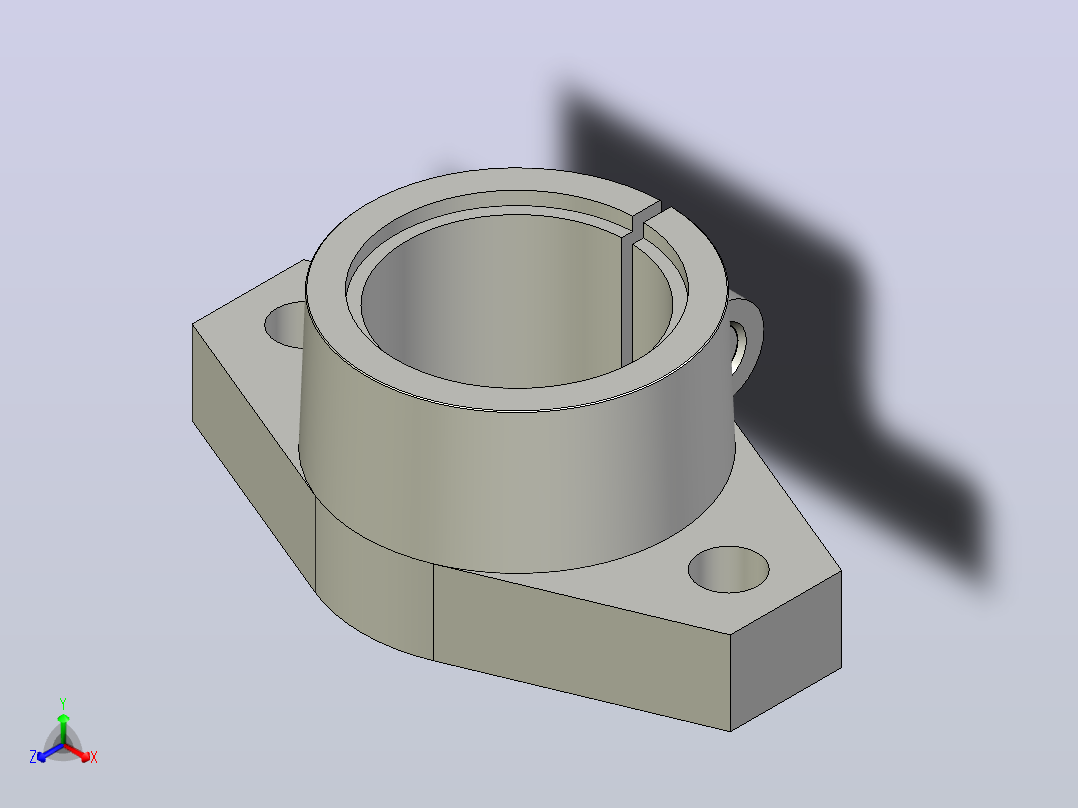 精密铸造型标准型导向轴支座[GSAB50]正等轴测图