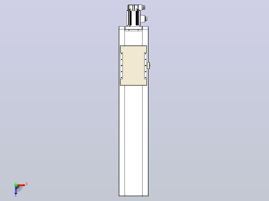 滚珠丝杠直线轴带导轨全封闭TPA-HCR-220D-3210C-L800-M-Y-P1K-N3俯视图