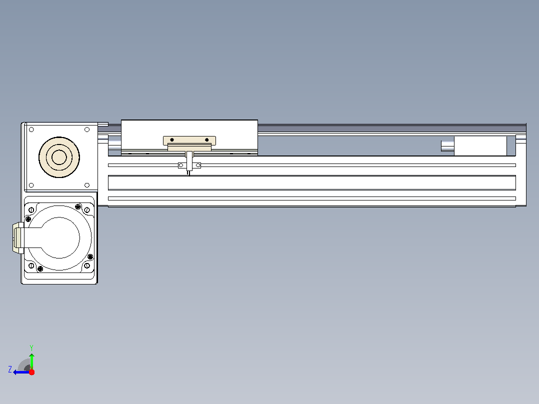 皮带直线轴半封闭可选导轨TPA-HNB-175D-140-L200-LP-C-P75-N3右视图