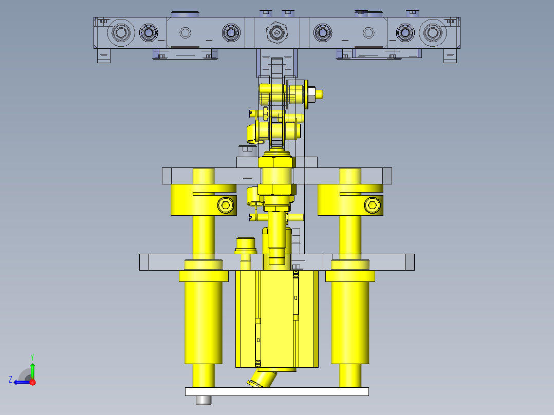 带止回组件的挡块右视图