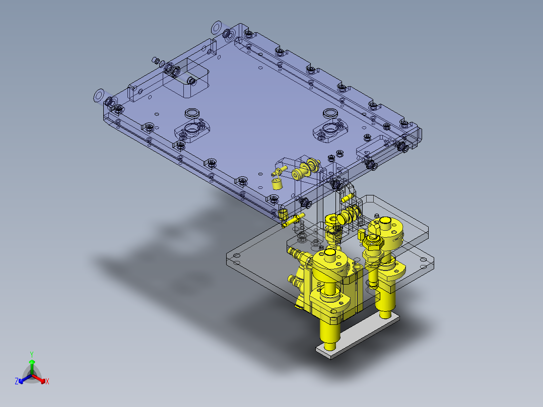带止回组件的挡块正等轴测图