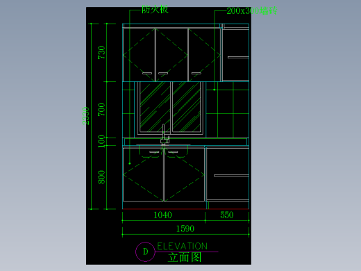 室内设计厨房常用图块-gFH01074H