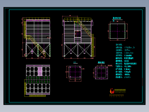 HXS-X-6玻纤袋式除尘器总图