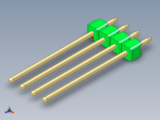 彩色公头100mil（2.54mm）系列-DS1021_green_1x04p_100mil_Type19_rev1.0