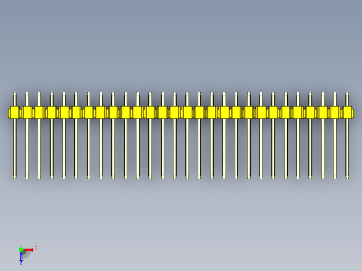 彩色公头100mil（2.54mm）系列-DS1021_yellow_2x28p_100mil_Type5_rev1.0俯视缩略图