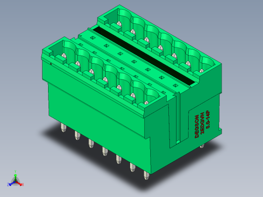DEGSON 2EDG 系列 5.0mm 可插拔接线端子组-2EDGVH-5.0-14P-14-00AH