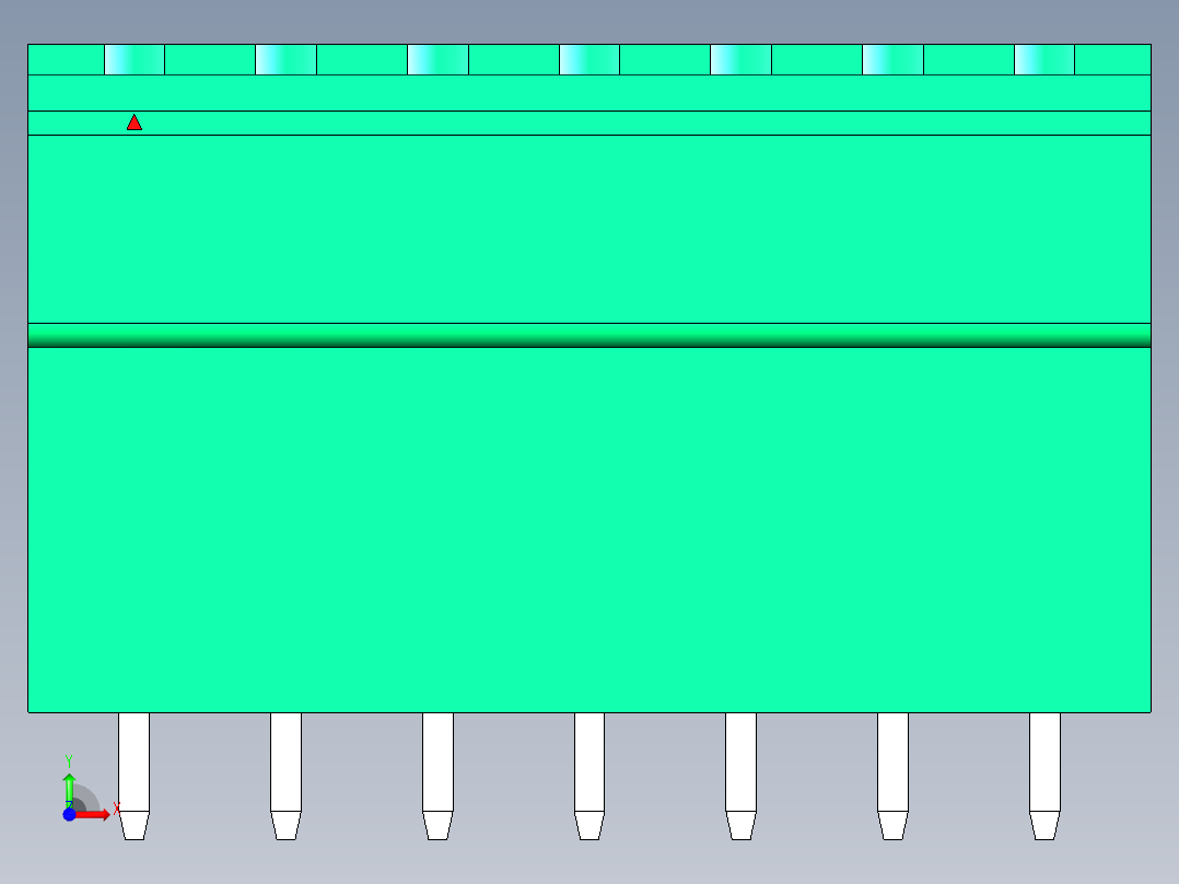 DEGSON 2EDG 系列 5.0mm 可插拔接线端子组-2EDGVH-5.0-14P-14-00AH前视图