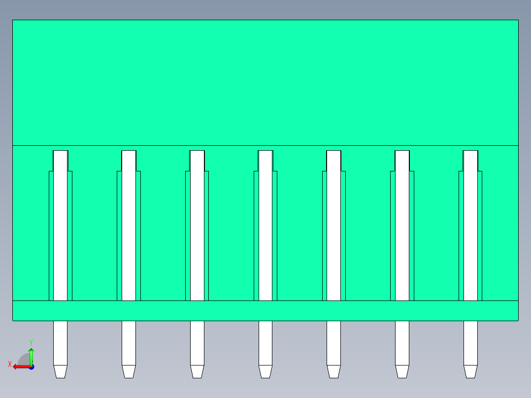 DEGSON 2EDG 系列 5.0mm 可插拔接线端子组-2EDGVH-5.0-14P-14-00AH后视图