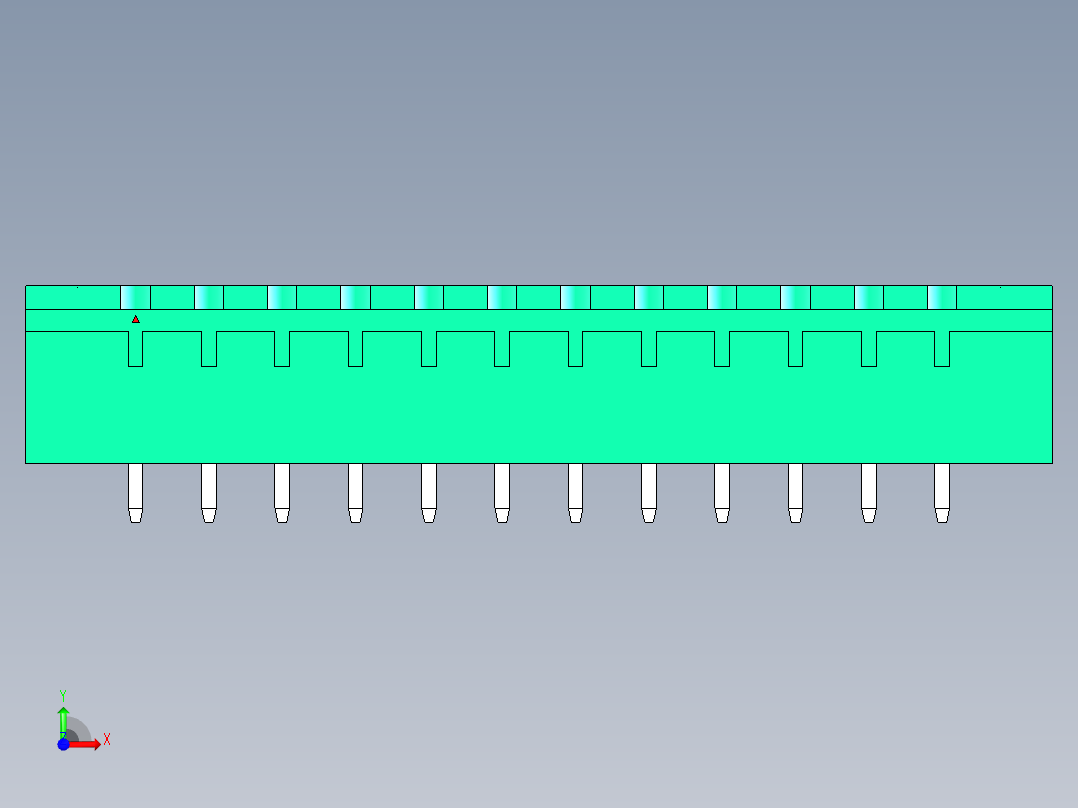 DEGSON 2EDG（M） 系列 5.0mm 螺丝锁紧可插拔接线端子组-2EDGVM-5.0-12P-14-00AH前视图