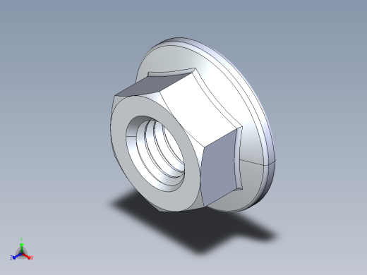 公制法兰螺母-FN M5x0.8.STEP