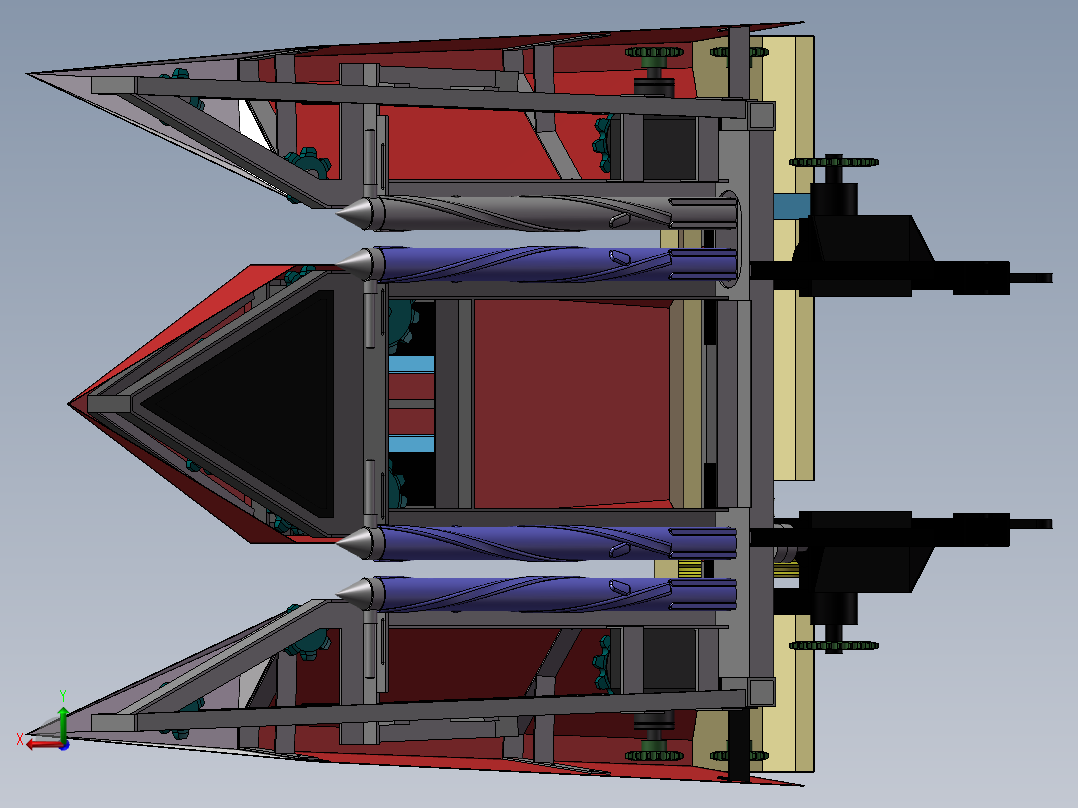 玉米收割机含三维+二维+说明书后视图
