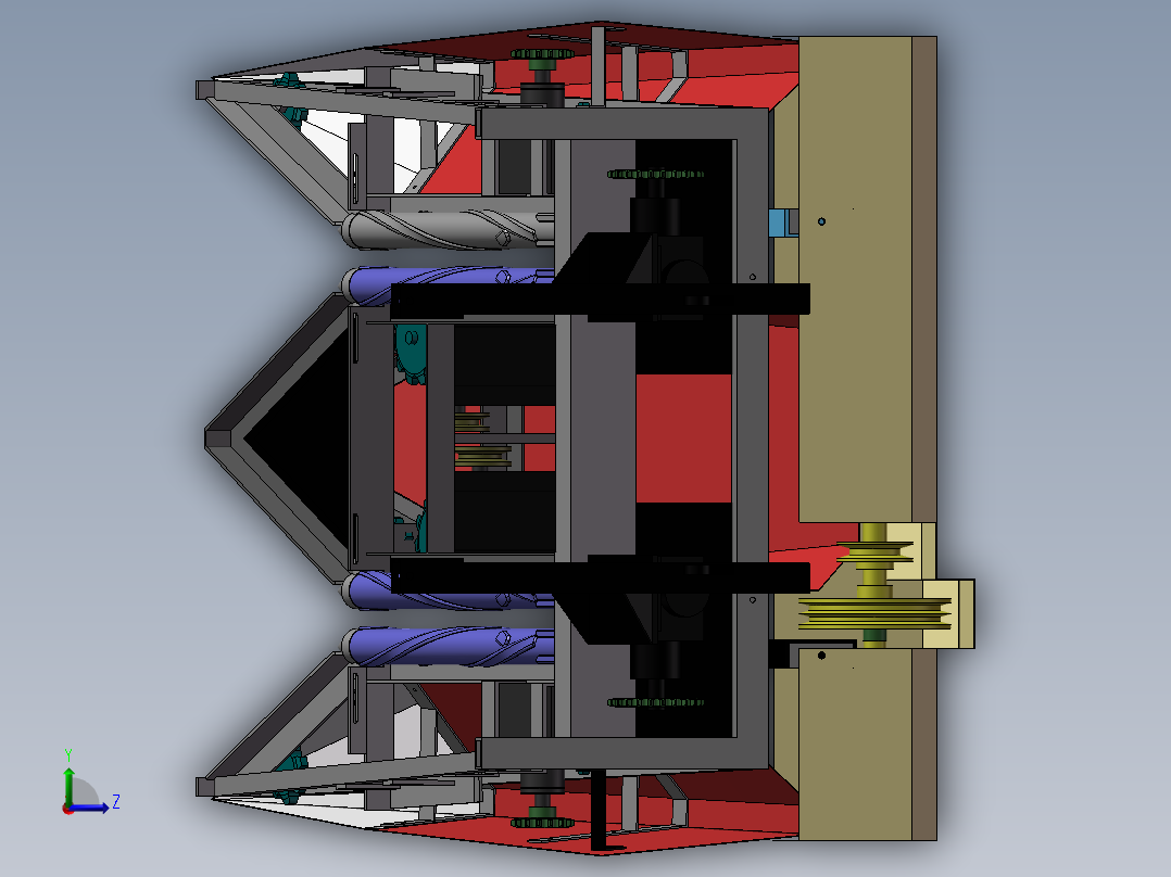 玉米收割机含三维+二维+说明书左视图