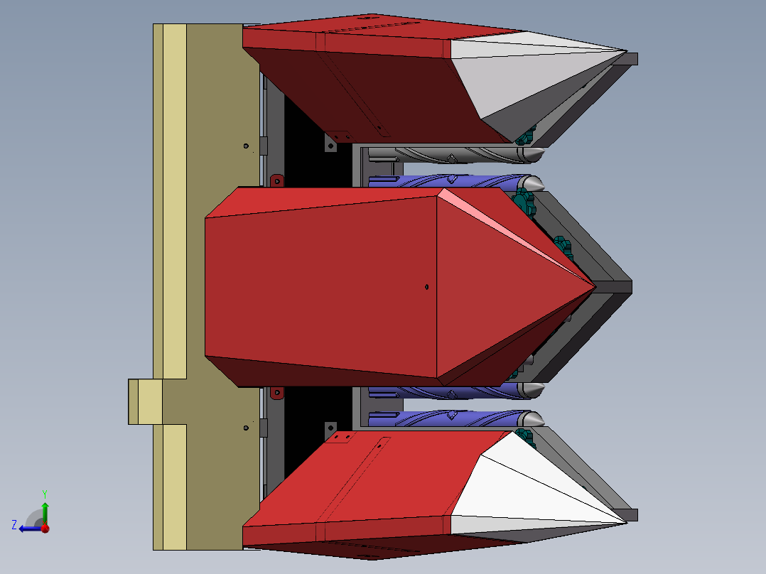 玉米收割机含三维+二维+说明书右视图