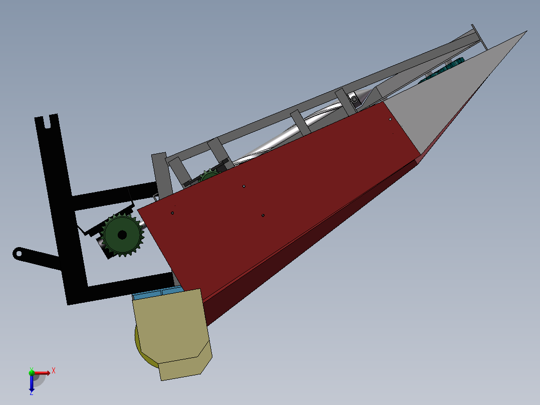 玉米收割机含三维+二维+说明书俯视图