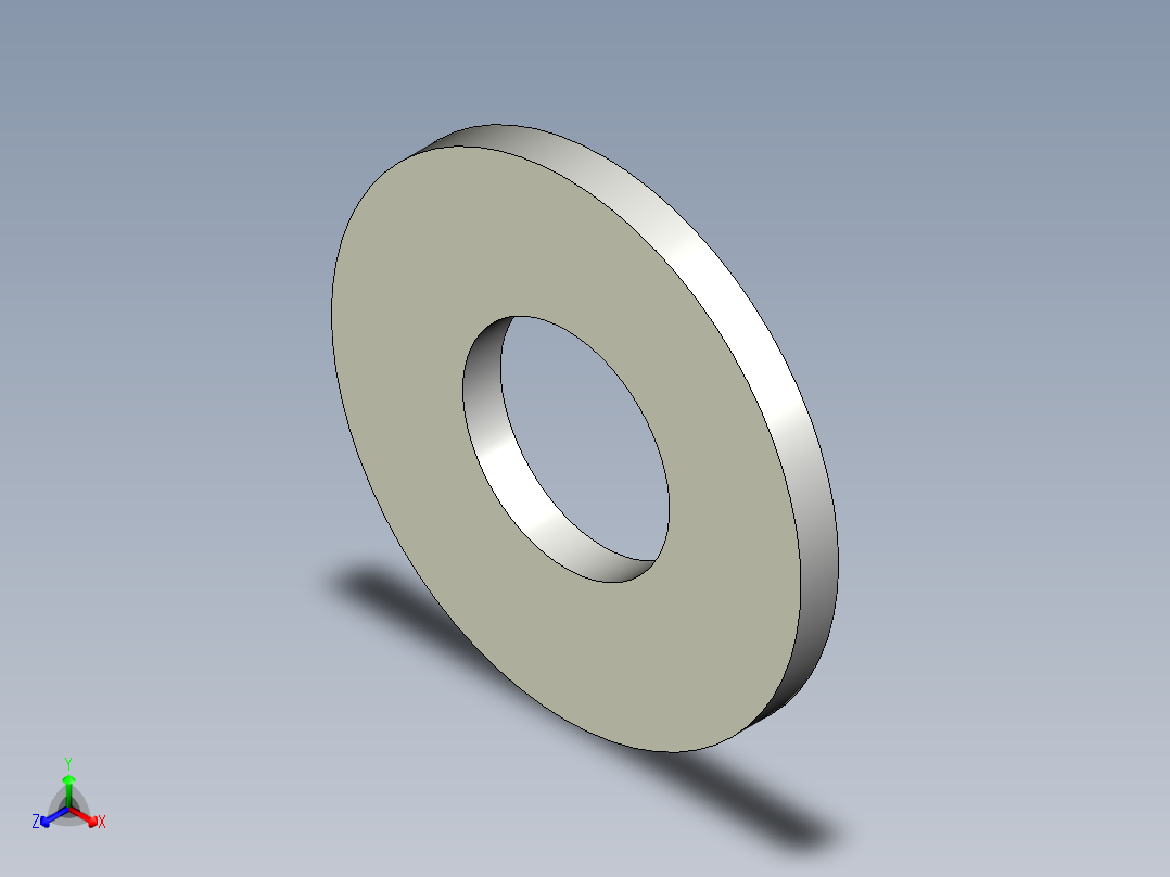 M2-M2 screw size FLAT WASHER.x_t正等轴测图