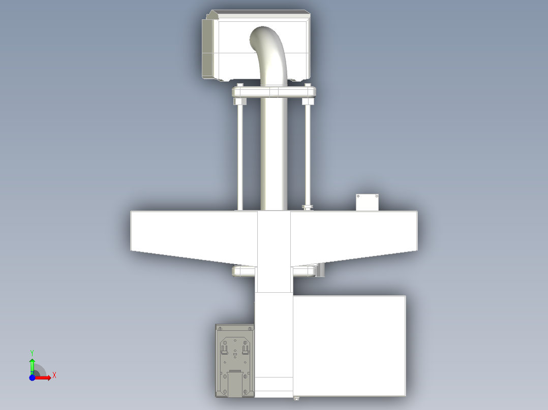 乒乓球发球装置含三维模型资料+CAD图纸加说明书前视图