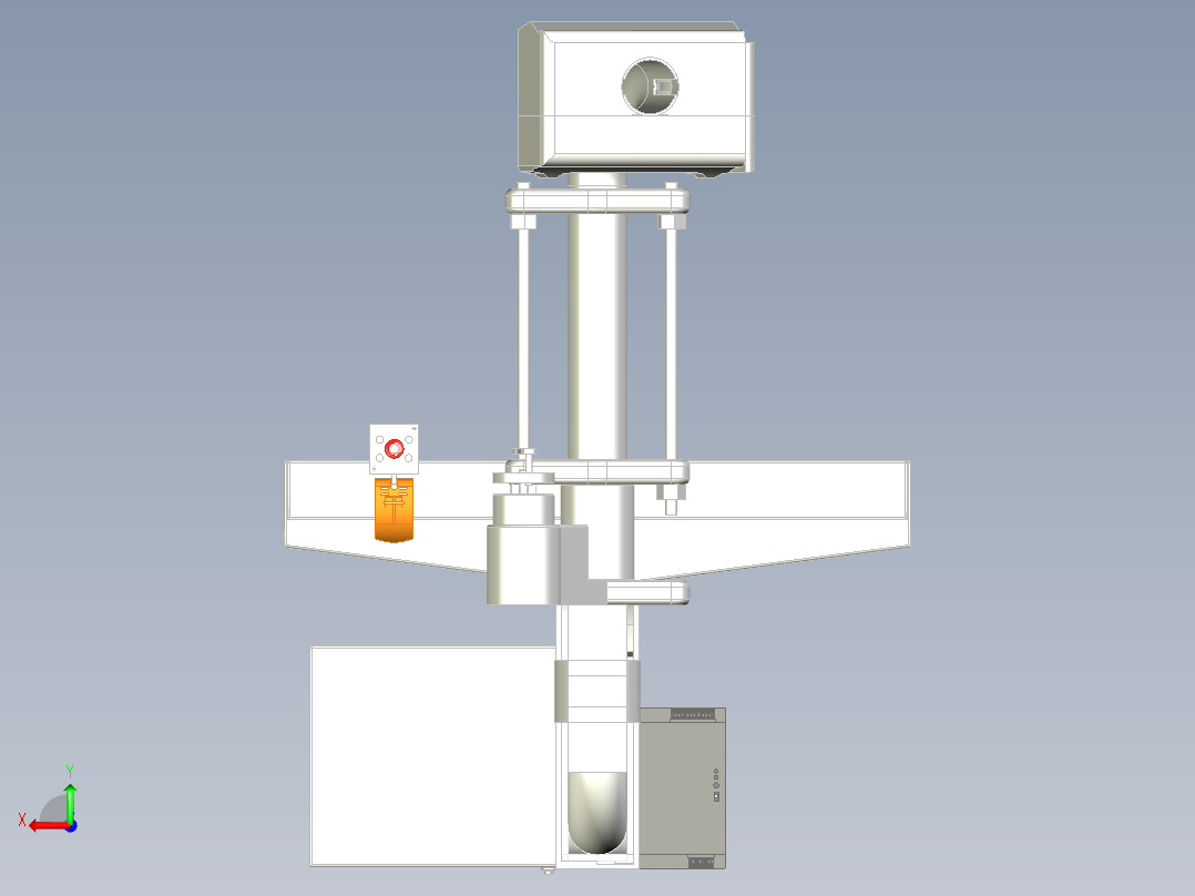 乒乓球发球装置含三维模型资料+CAD图纸加说明书后视图