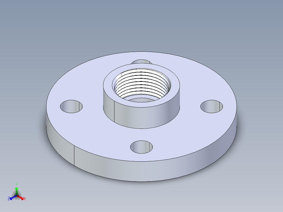 聚氯乙烯配件24-Sch80_Flange One-Piece_FPT_852-010_1in主视图