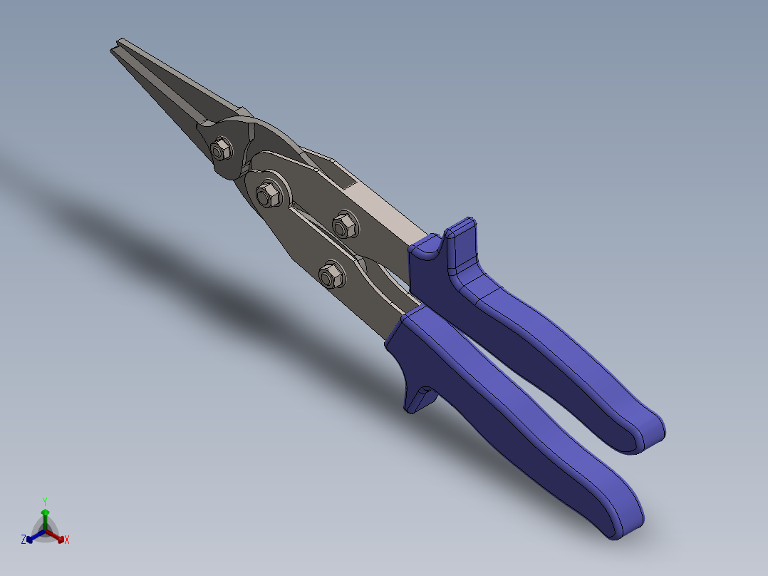 钣金剪正等轴测图