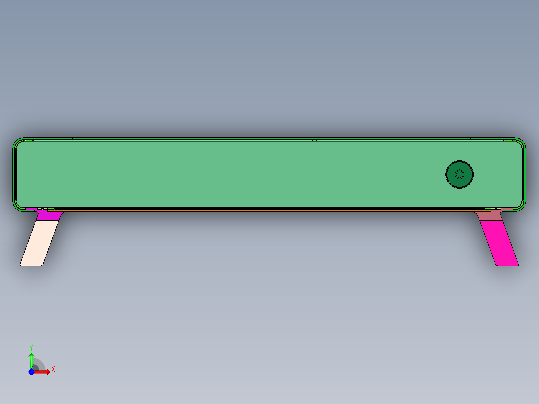 快睿Mini-ITX支架式机箱前视图