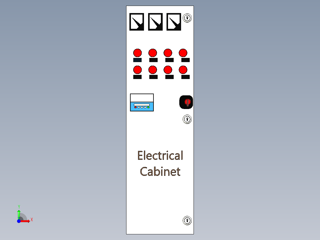 电器柜 电控柜 (64) 机械设计素材前视图