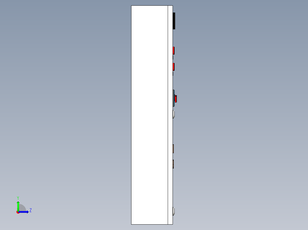 电器柜 电控柜 (64) 机械设计素材左视图