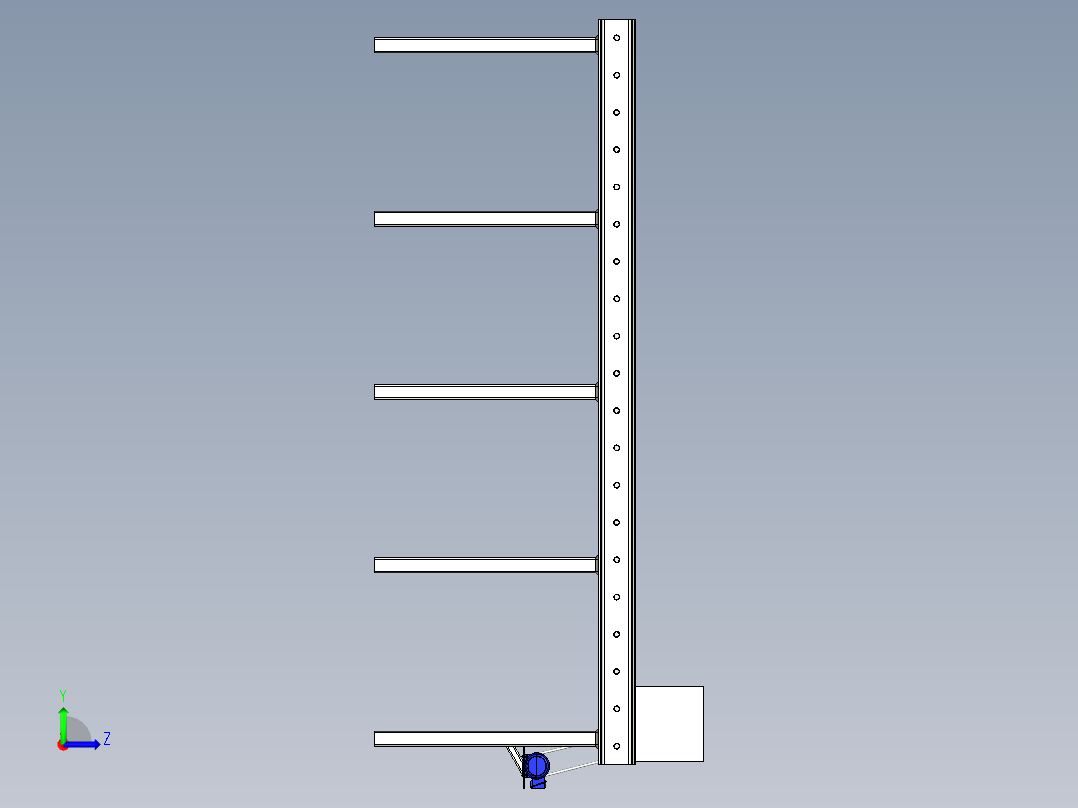 滚筒输送机 (21)左视图