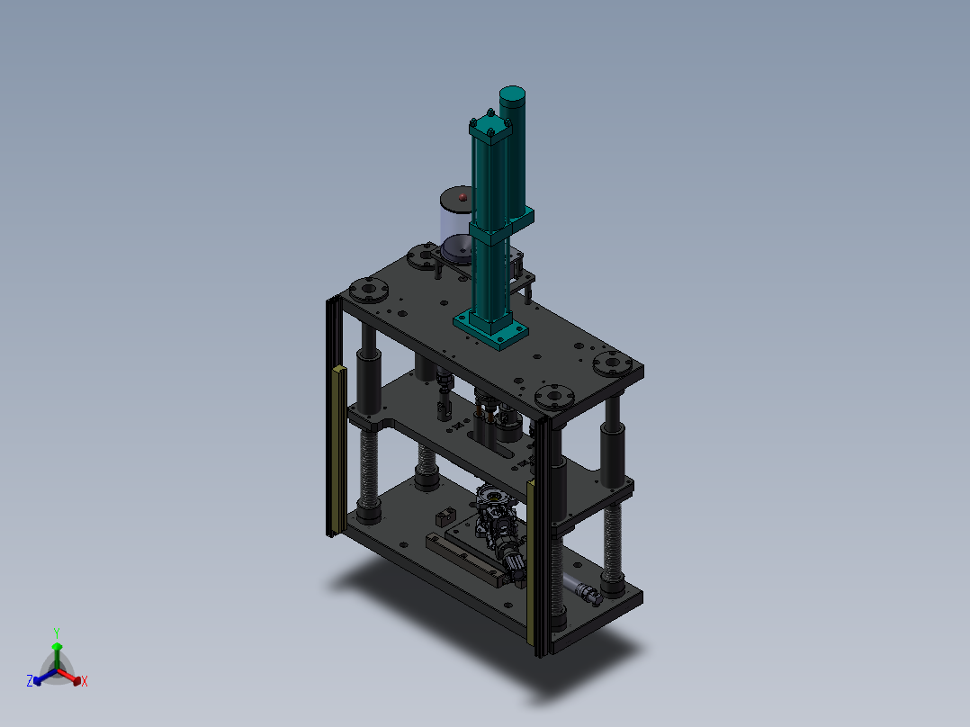 油泵钢球压装正等轴测图