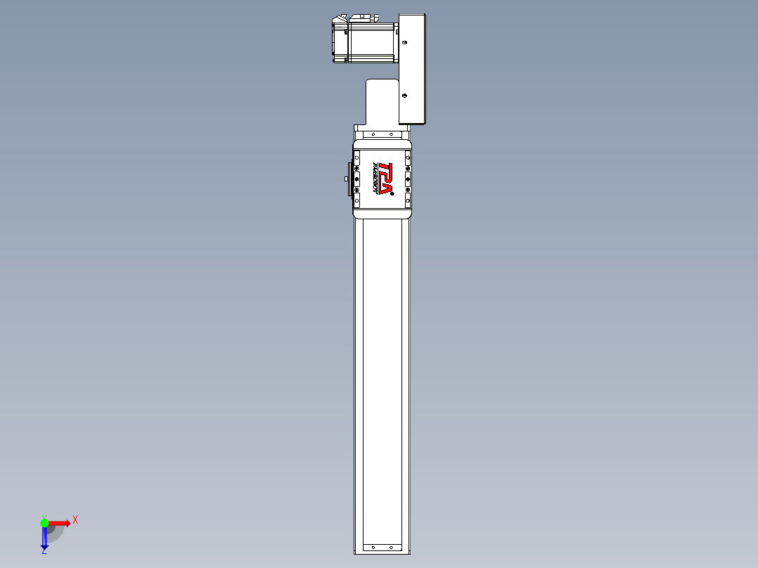 同步带全封闭直线模组TPA-HCB-85D-90-L450-ML-C-P20-N3俯视图