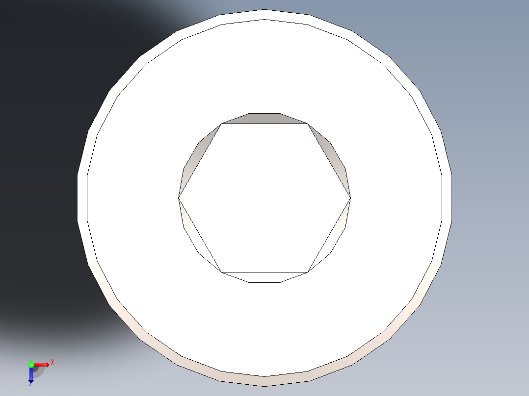 螺钉8.8 DIN7984俯视图