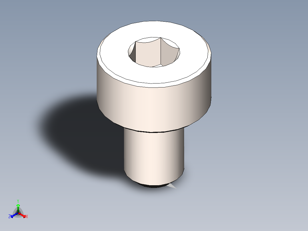 螺钉8.8 DIN7984正等轴测图