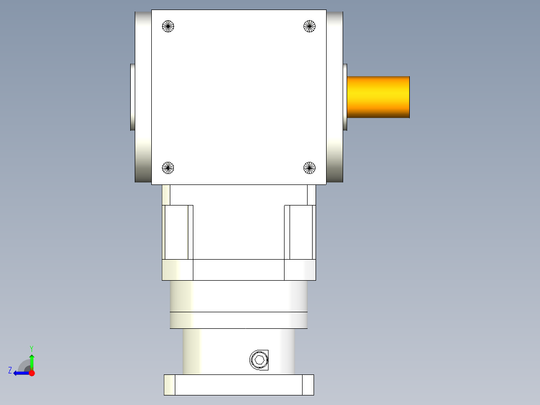 换向器PW210单轴 PLX180-L2 35-114.3-200-M12.stp右视图
