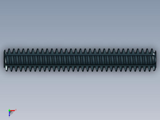 乐高机械组车桥-3705c01 Black Technic Axle 4 Threaded.IGS俯视缩略图