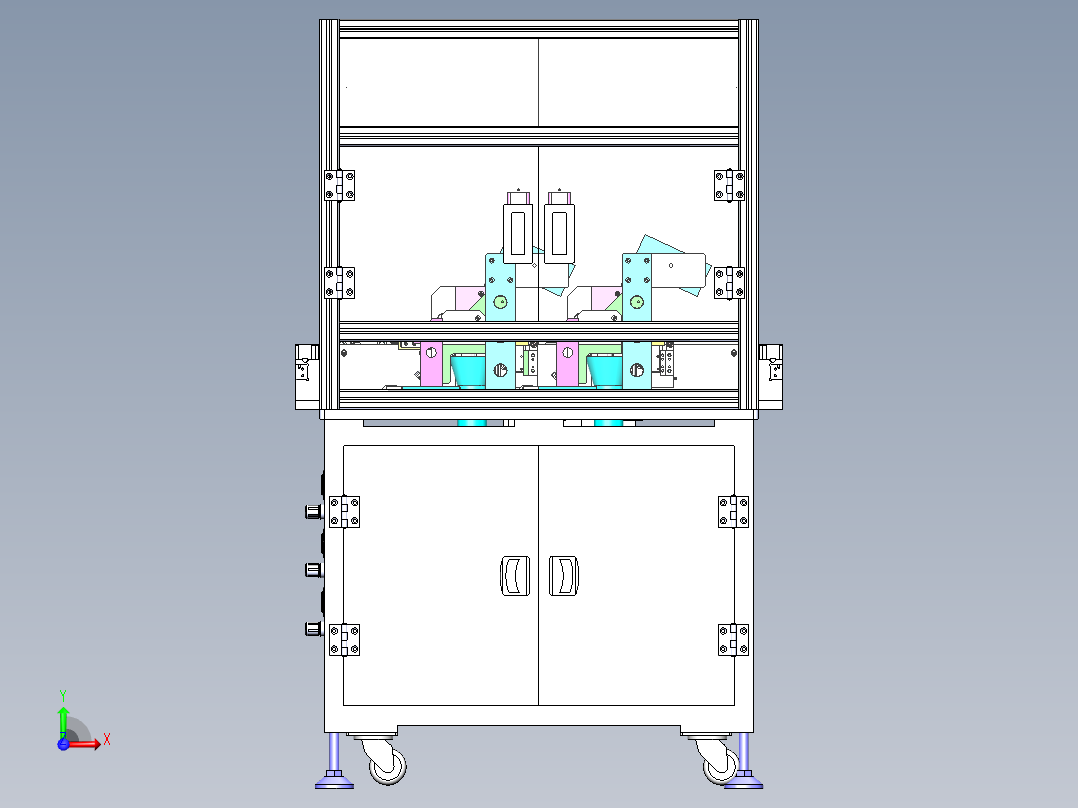 一种电池极耳撕胶设备sw18可编辑前视图