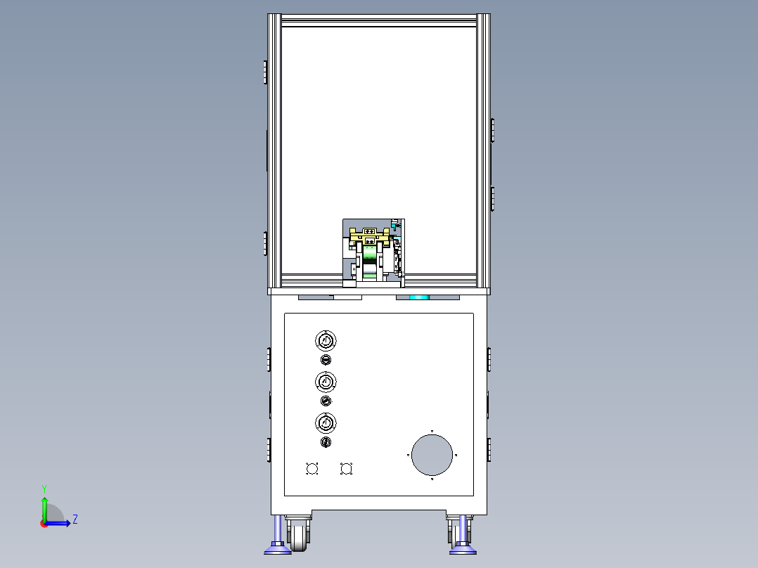 一种电池极耳撕胶设备sw18可编辑左视图