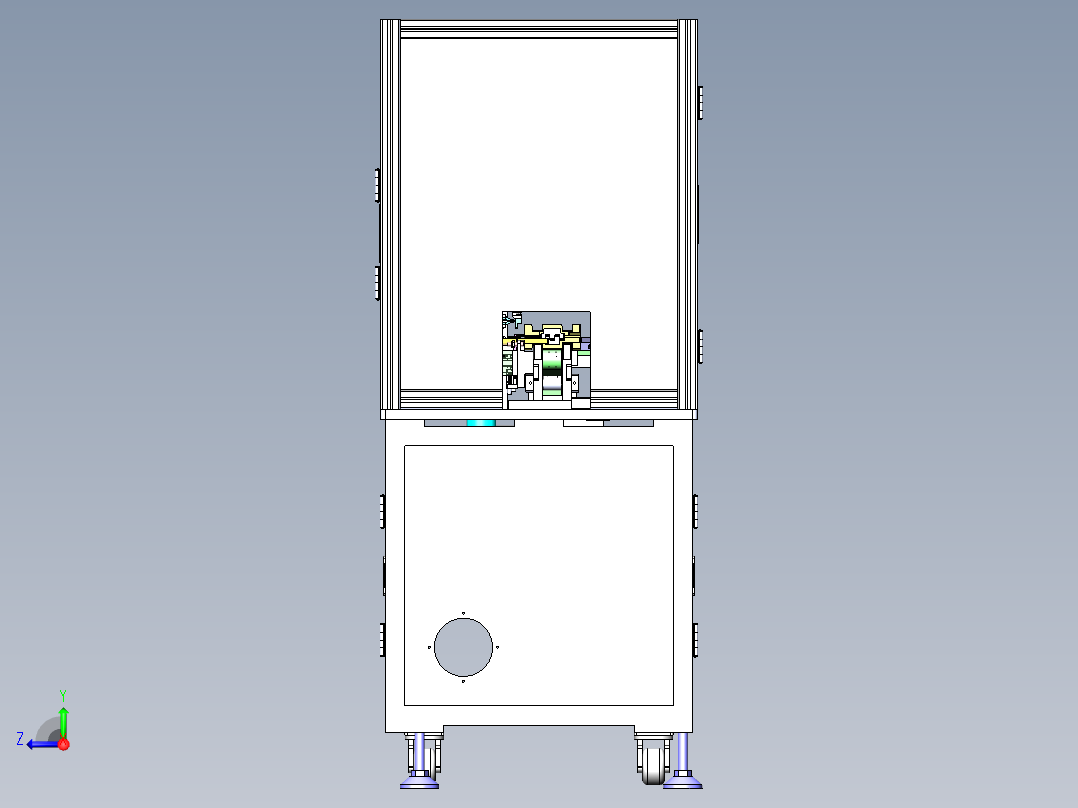 一种电池极耳撕胶设备sw18可编辑右视图