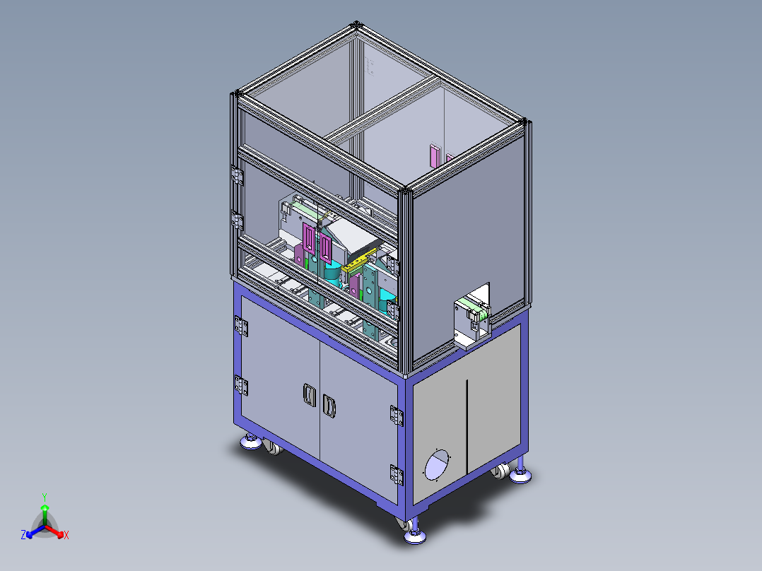 一种电池极耳撕胶设备sw18可编辑正等轴测图