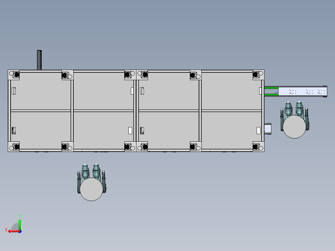 一种电池极耳弯折焊接联合机sw18可编辑后视图