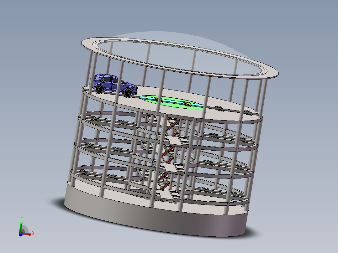 沉井式立体车库sw16可编辑