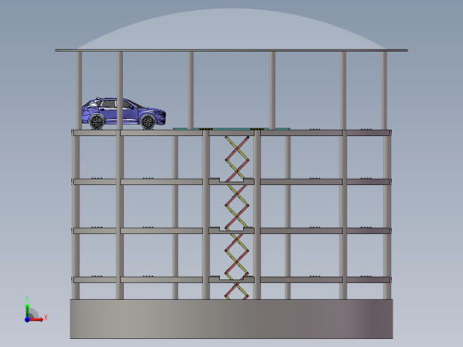 沉井式立体车库sw16可编辑前视缩略图