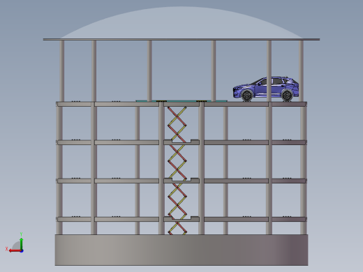 沉井式立体车库sw16可编辑后视缩略图