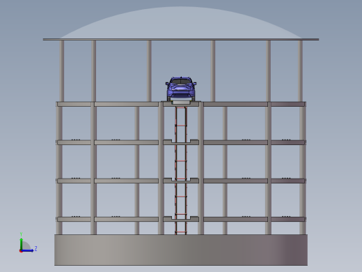 沉井式立体车库sw16可编辑左视缩略图