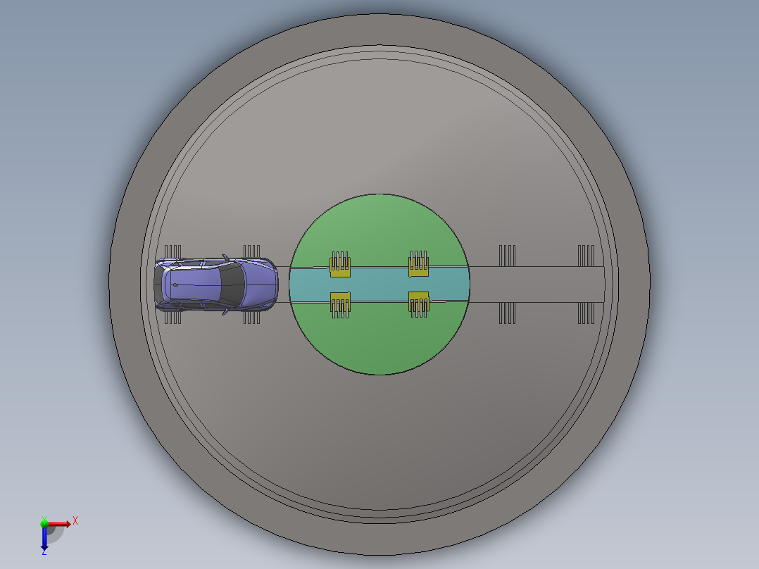 沉井式立体车库sw16可编辑俯视图
